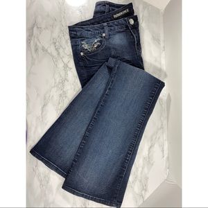 Premium Spice Whiskered Rhinestone Jeans